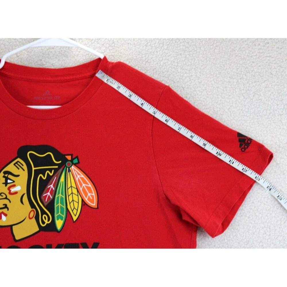 Adidas Chicago Blackhawks Hockey Graphic‎ T Shirt Mens Large Red NHL